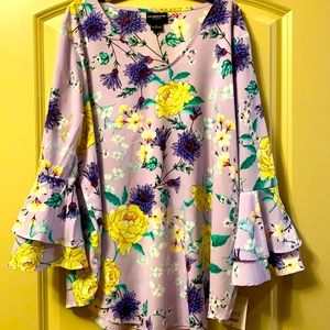 NWT Liz Claiborne blouse with bell sleeves